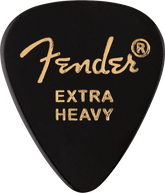Fender 351 Shape Premium Picks, Extra Heavy, Black, 12 Count